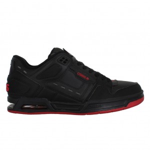 Black / Red Men Osiris Peril Sneakers | OS7146529