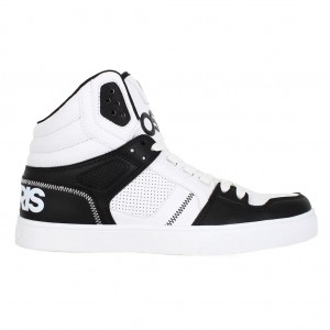 Black / White / Black Men Osiris Clone Sneakers | OS0419658