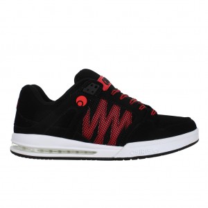 Black / White / Red Women Osiris Pixel Sneakers | OS8054236